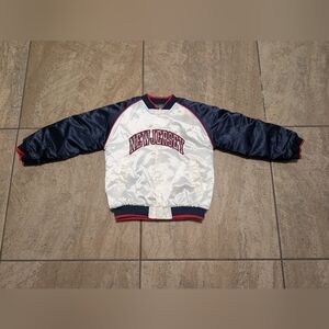 New Jersey Nets Vintage Satin Bomber Jacket Kids Size (M) 7 NBA